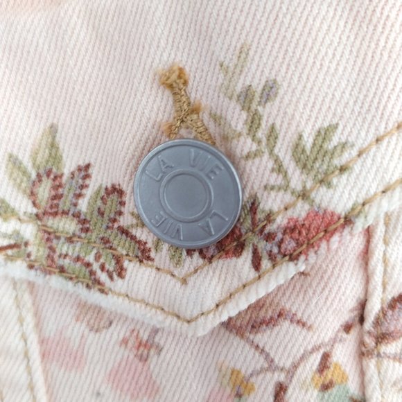 ADORABLE REBECCA TAYLOR PRINT JEAN JACKET - Picture 8 of 9